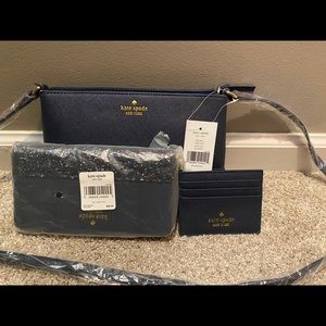 Kate Spade cross body, with wallet,  card holder